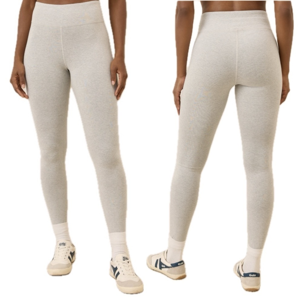 Pact Women's Organic On The Go-To Legging Winter White Heather Size 2X Travel